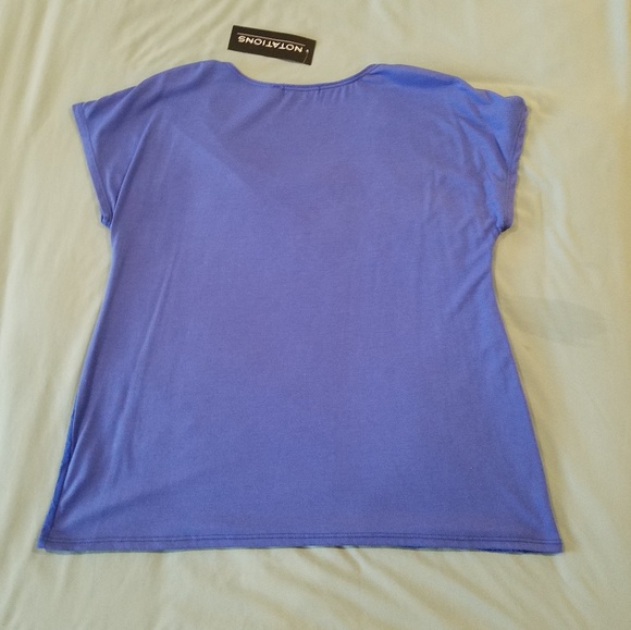 Notations Floral Lace Lined Blouse - Picture 7 of 8